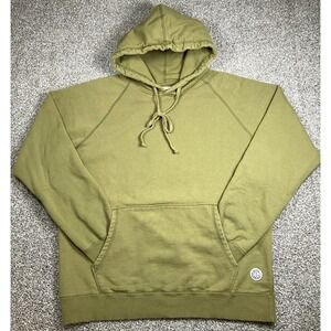 Tanner Goods Canada Heavyweight French Terry Pullover Hoodie Green Size Large